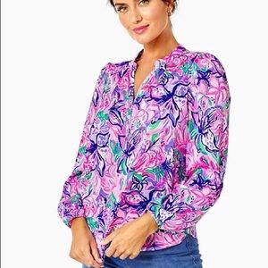 Lilly Pulitzer Marvelle Top Multi Isnt She Lilly XXS